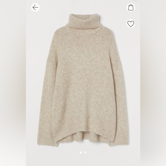 H&M Sweaters Hm Beige Turtleneck Sweater Poshmark